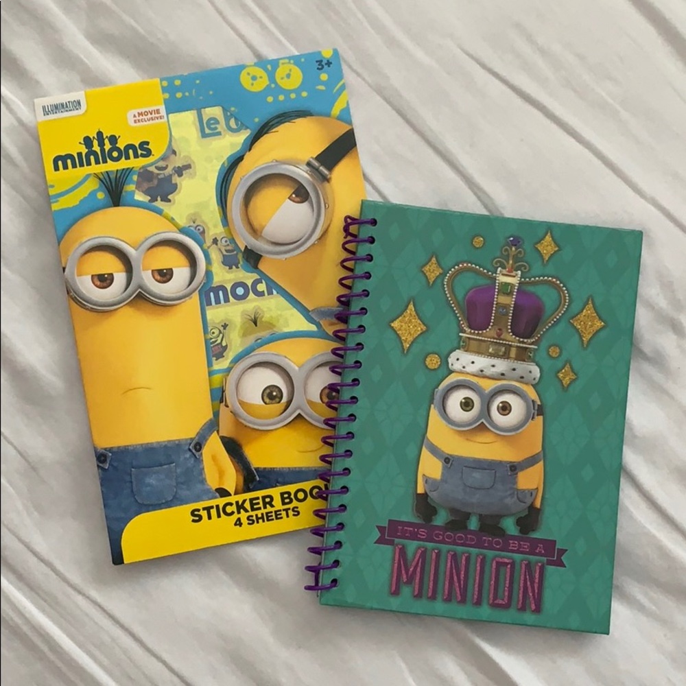 💝FREE IF BUNDLED💝 Minion Notebook & Sticker Set